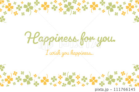 ガーリーな四つ葉のクローバーのフレーム ガーリーな四つ葉のクローバーのフレーム 111766145