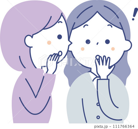 内緒話をする女性 内緒話をする女性 111766364