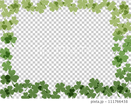 white checkered clover leaf, symbol of luck 111766438