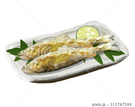 鮎の塩焼き(南天の葉付き) 鮎の塩焼き(南天の葉付き) 111767589