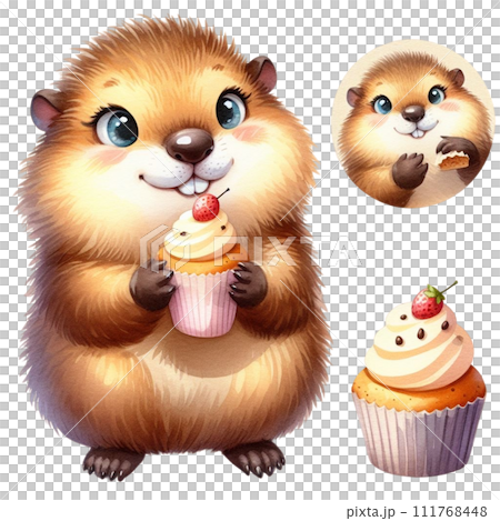 Groundhog cute wildlife Groundhog cute wildlife 111768448
