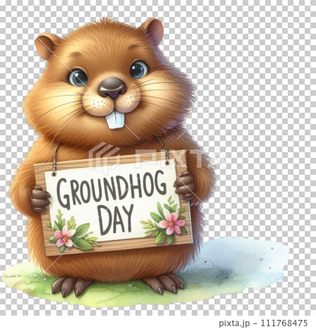 Groundhog cute wildlife Groundhog cute wildlife 111768475
