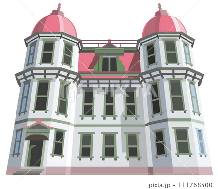 旧弘前市立図書館 観光地イラストアイコン 旧弘前市立図書館 観光地イラストアイコン 111768500