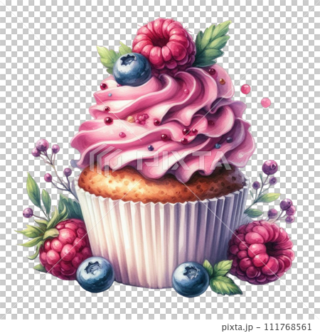 Cupcake Watercolor Clipart Cupcake Watercolor Clipart 111768561