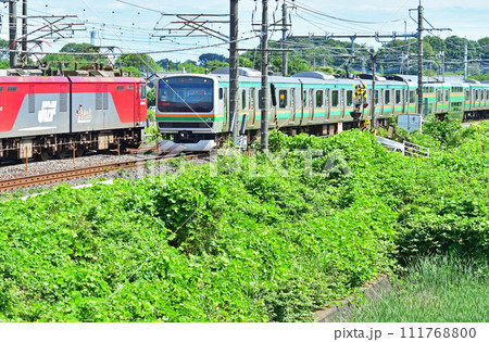 鉄道　JR東日本・東北本線(宇都宮線)　E231系・EH500-57 111768800
