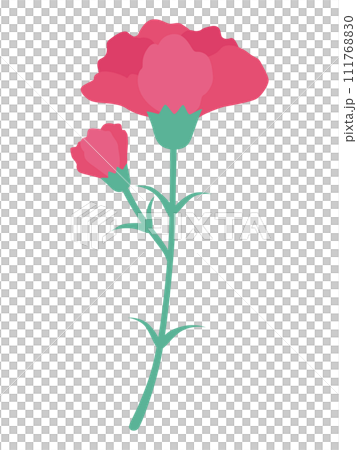 母の日のカーネーションの花のイラスト 111768830