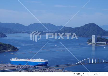 広島市 黄金山よりグランドプリンスホテル広島 広島市 黄金山よりグランドプリンスホテル広島 111769666
