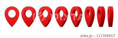 3D locator pin animated game sprite, location...のイラスト素材 [111769917] - PIXTA