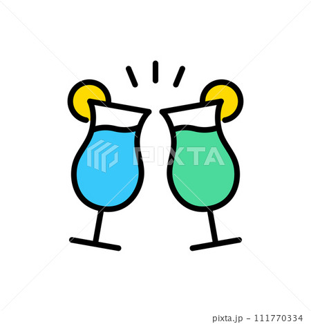 グラスで乾杯するアイコン 111770334