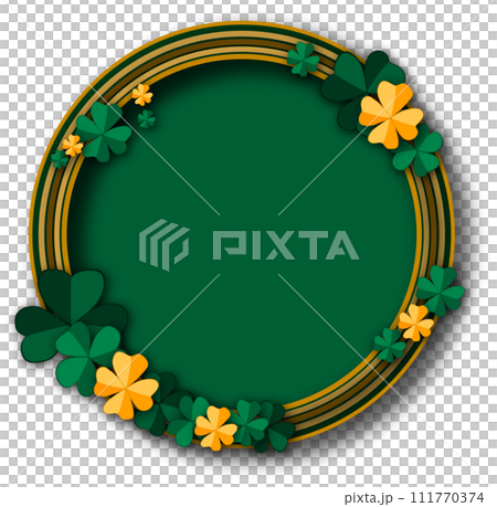 Illustration on theme beautiful shape banner in style paper cut for celebrate holiday patricks day 111770374