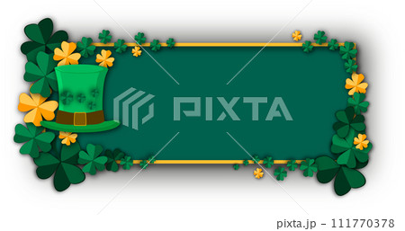 Illustration on theme beautiful shape banner in style paper cut for celebrate holiday patricks day 111770378