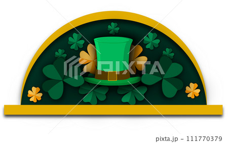 Illustration on theme beautiful shape banner in style paper cut for celebrate holiday patricks day 111770379