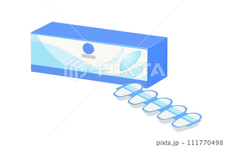 使い捨てコンタクトレンズのイラスト 使い捨てコンタクトレンズのイラスト 111770498