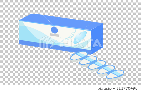 使い捨てコンタクトレンズのイラスト 使い捨てコンタクトレンズのイラスト 111770498