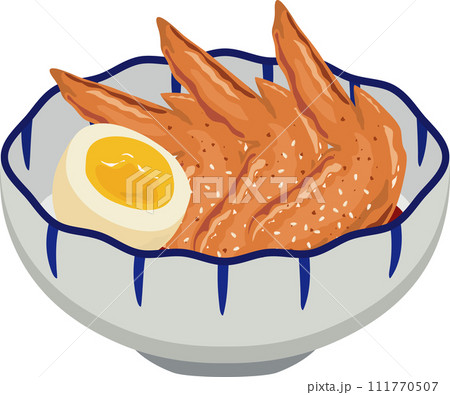 和風小鉢 手羽先の甘辛煮 煮卵付き 和風小鉢 手羽先の甘辛煮 煮卵付き 111770507