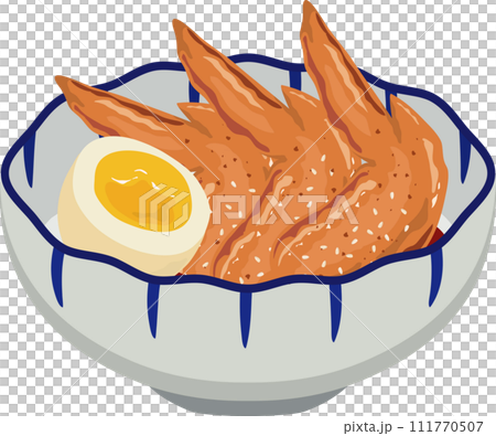 日式小碗甜辣水煮雞翅佐水煮蛋 111770507