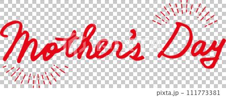 Mother's Day Letters Cursive English Handwritten 111773381