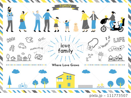 日常を楽しむ家族 111773507