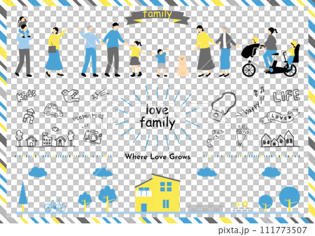 日常を楽しむ家族 111773507
