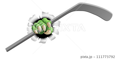 Ice Hockey Stick Claw Cartoon Monster Animal Hand Ice Hockey Stick Claw Cartoon Monster Animal Hand 111773792
