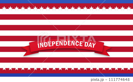 Happy 4th of July USA Independence Day greeting card with american national flag colors and design 3d illustration Happy 4th of July USA Independence Day greeting card with american national flag colors and design 3d illustration 111774648