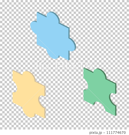 Isometric puzzle piece illustration 111774670