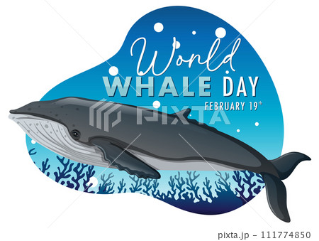 Celebrating World Whale Day Illustration Celebrating World Whale Day Illustration 111774850
