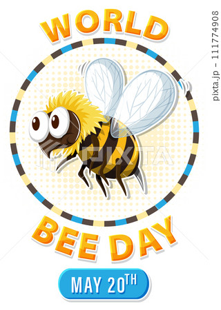 Celebrating World Bee Day Illustration Celebrating World Bee Day Illustration 111774908