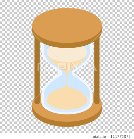 Isometric illustration of an hourglass 111775075