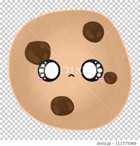 Cute Chocolate Chip Cookie Mascot Character Kawaii Cartoon illustration Cute Cookie Kawaii Cookie Adorable Cookie 111775966