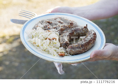 Bratwurst roasted sausage 111776216