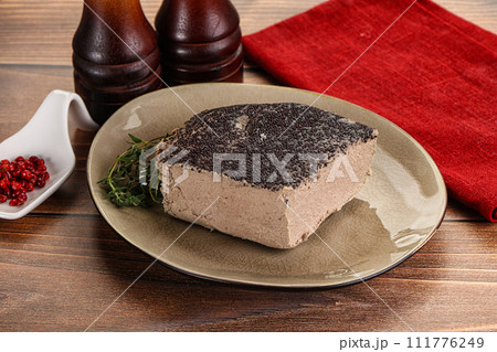 Delicous liver pate snack appetizer 111776249