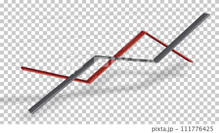 Business materials colorful line graph 111776425