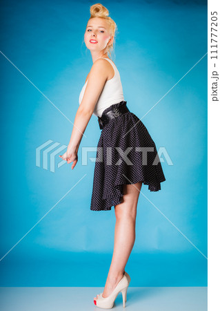 Sexy retro girl full length. Sexy retro girl full length. 111777205