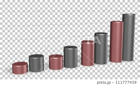 Business materials: Bar graph with upward trend 111777439