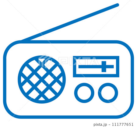 ラジオのアイコン 青 ラジオのアイコン 青 111777651