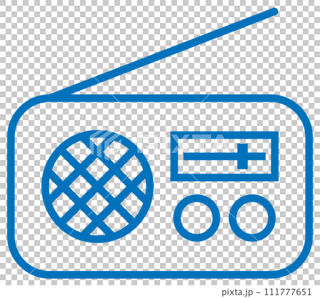 ラジオのアイコン 青 ラジオのアイコン 青 111777651