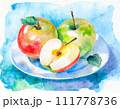 水彩画のりんご 111778736