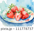水彩画のいちご 111778737