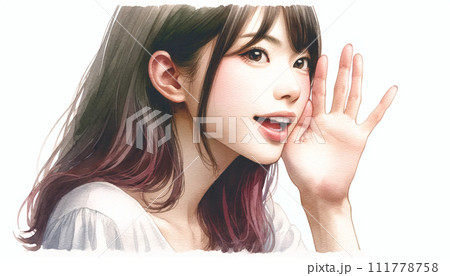 内緒話をする女子 内緒話をする女子 111778758