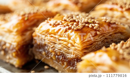 Close-up of Gourmet Baklava 111779816