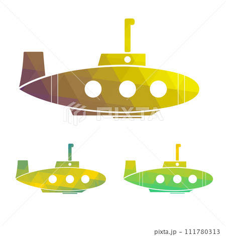 Yellow submarine icon 111780313