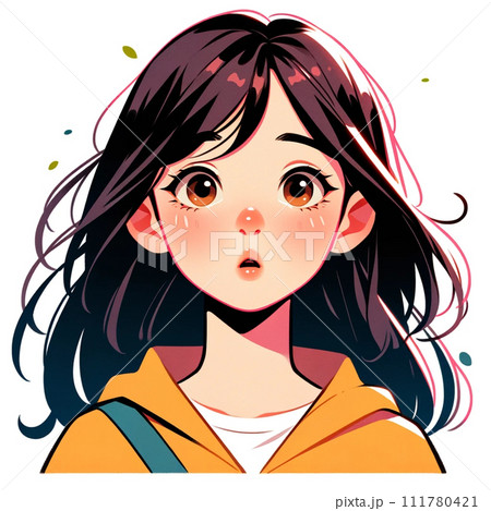 驚いてキョトンとしてしまう少女 驚いてキョトンとしてしまう少女 111780421