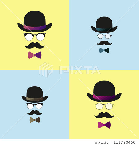 Retro, vintage gentleman set. Retro, vintage gentleman set. 111780450