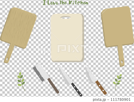 まな板と包丁のセット まな板と包丁のセット 111780901