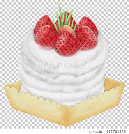 Strawberry Egg Cream Cake 111781386