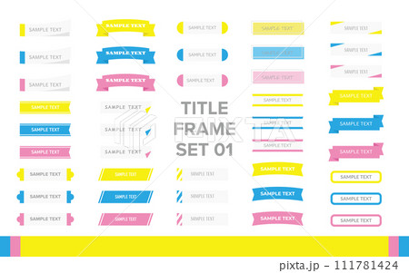 タイトル・見出しフレームセットA02 タイトル・見出しフレームセットA02 111781424