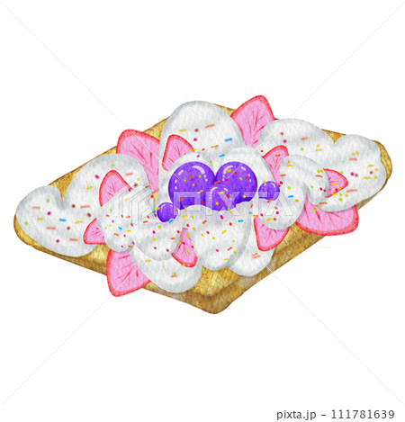 waffle topping strawberry waffle topping strawberry 111781639