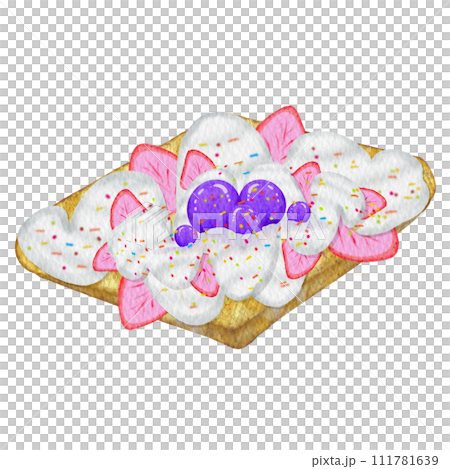 waffle topping strawberry waffle topping strawberry 111781639