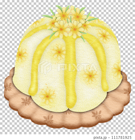 Honey Lava Flower Cake 111781925